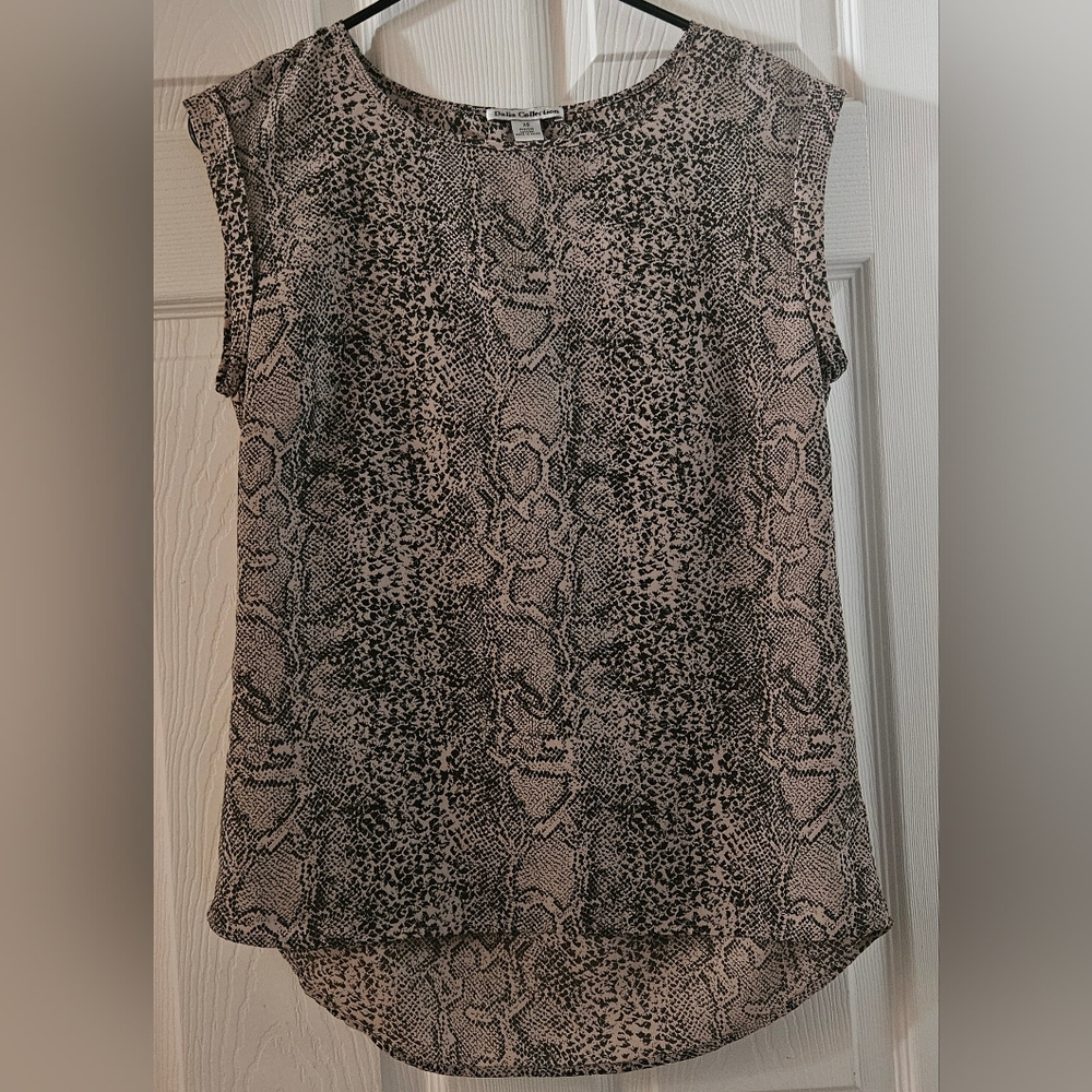 Dalia Collection Snake Print Blouse